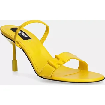 Dámské sandále Kožené sandály MSGM žlutá barva, 3841MDS837 3841MDS837.974.06 11X, EUR 36