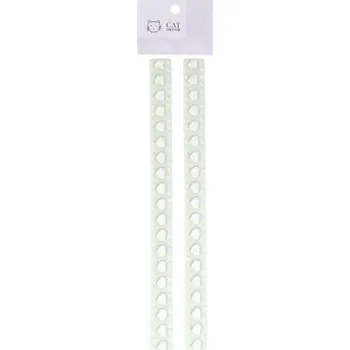 Party dekorace Nálepky Pruhy Srdíčka s perličkami, duhové odlesky