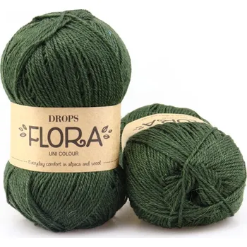 Příze Drops Flora UNI 32 tmavá zelená