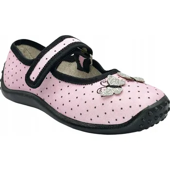 Dívčí bačkory ZETPOL balerínky, dětské papuče Julia Růžová, velikost 29