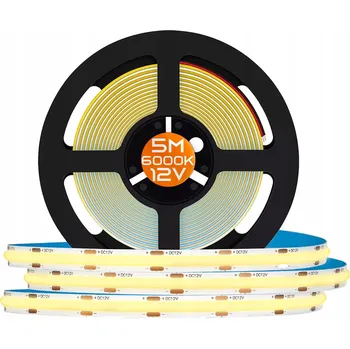 LED osvětlení LED pásek COB 12V 5M role NEON studená bílá 800lm/m 8W/m vysoká svítivost