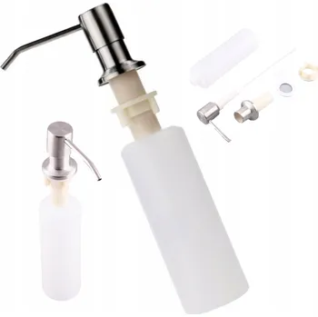 Ruční dávkovač mýdla stojící Okazeo 350 ml stříbrný