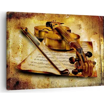 Obraz Obraz na plátně do obýváku ložnice 70x50 housle foto obrazy na zeď