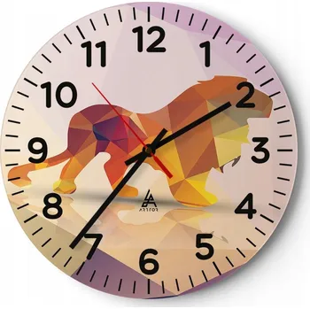 Hodiny Kuchyňské nástěnné hodiny 30x30 Zvířata Moderní skleněné hodiny Obývací pokoj Tiché