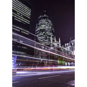 Obraz Plakát Pohled na Londýn v noci bez rámu 39,5 x 55 cm