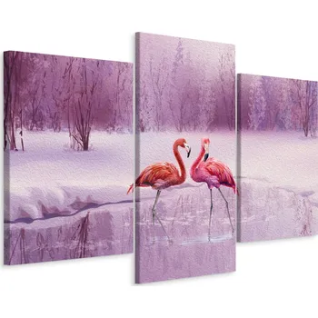 Obraz Obraz Tryptych PLAMEŇÁCI Krajina Malba 3D 90x60