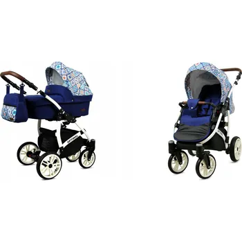 Kočárek Dětský kočárek 2v1 s hlubokou korbou a sportovní sedačkou BabyLux OPTIMAL ALU