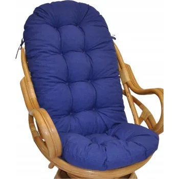 Křeslo Polštář na křeslo Swivel modrý melír