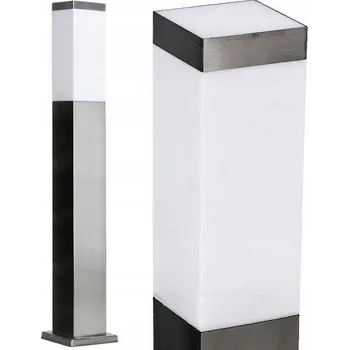 Venkovní osvětlení Kvadratický osvětlovací sloupek SuperLED E27 65 cm stříbrný