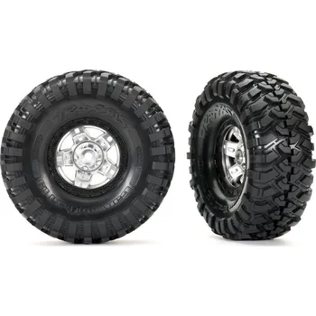 RC náhradní díl Traxxas kolo 1.9", disk TRX-4 Sport beadlock polomatný chrom, pneu Canyon Trail (2)