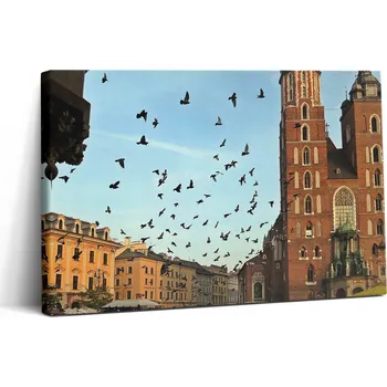 Obraz Fotoobraz k zavěšení, do předsíně: Holubi ve městě Krakov