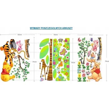 Samolepící dekorace Samolepka na zeď medvídek Pú sada dekorací