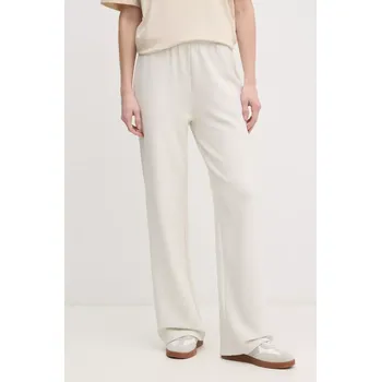 Dámské kalhoty Kalhoty Calvin Klein Jeans dámské, béžová barva, hladké, J20J225537 01X, vel. XS