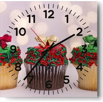 Hodiny Nástěnné hodiny do obýváku 40x40 Gastronomie Bezhlučné hodiny na skle Tiché