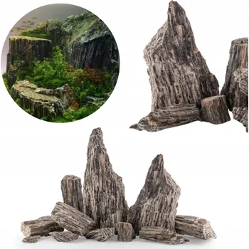 Dekorace do akvária Sada kamenů do akvária TD Stones břidlice stromová 5 kg