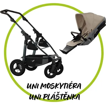 Kočárek TFK - Trends for Kids Akční set TFK Mono 4 frame - air wheel + Sportovní sezení + Pláštěnka + Moskytiéra
