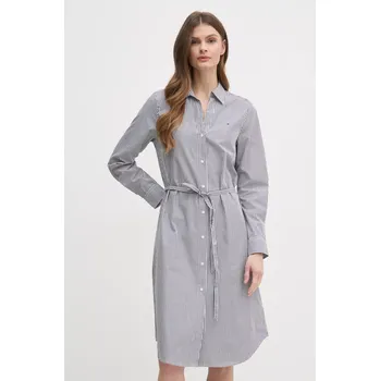 Dámské šaty Šaty Tommy Hilfiger bílá barva, midi, WW0WW45581 00X, vel. 36