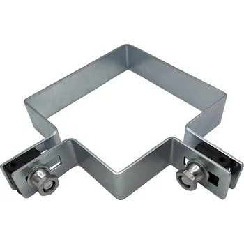 Pletivo Příchytka plotového panelu na sloupek 100x100 - rohová, zinková