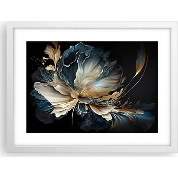 Obraz Obraz plakát v bílém rámu do obývacího pokoje 40x30 květina foto plakáty na zeď