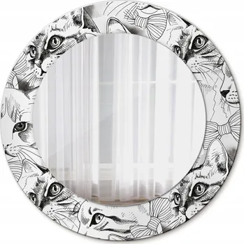 Zrcadlo Závěsné zrcadlo se skleněným fotorámečkem Kočky 50 cm