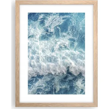 Obraz Obraz plakát v rámu světlý dub do obýváku 30x40 moře foto plakáty na zeď