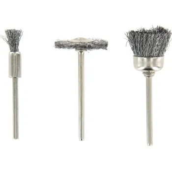 Brusný kotouč Rotacraft stopkový drátěný kotouč ocelový (sada 3ks)