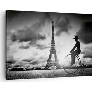 Obraz Obraz na plátně do obývacího pokoje ložnice 70x50 Paříž foto obrazy na zeď