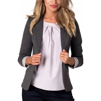 Dámské sako Damska SAKO Sportovní sako grafit bavlna teplákovka italský styl S/36