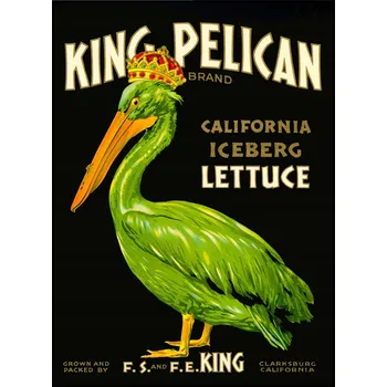 Obraz Plakát Print Collection - King Pelican Brand Lettuce (bez rámu) 29,7 x 42 cm