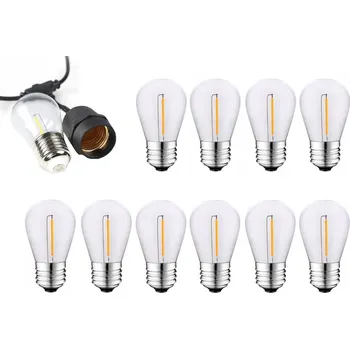 Žárovka 10X LED ŽÁROVKA E27 1W PRO ZAHRADNÍ GIRLANDU 230V 2700K TEPLÁ BÍLÁ