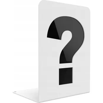 Obraz Podpěrka na knihy OTÁZNÍK ? bílá