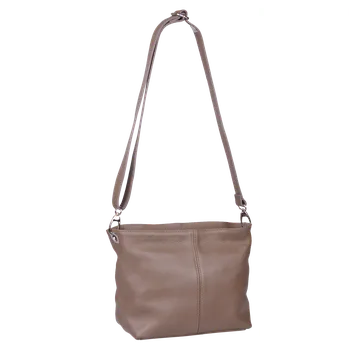 NovaKabelka.cz Kožená italská crossbody kabelka Prisca Taupe