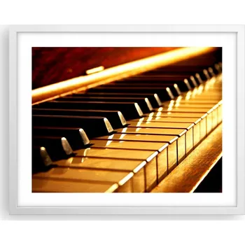 Obraz Obraz plakát na zeď v bílém rámu 50x40 hudba foto plakáty do obýváku