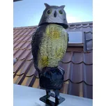Plašič ptáků Sova - 3D maketa, 40 cm, kotvení univerzální, rotující hlava 360 °
