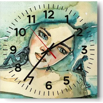 Hodiny Kuchyňské nástěnné hodiny 30x30 Abstrakce Skleněné hodiny do obýváku Moderní Tiché