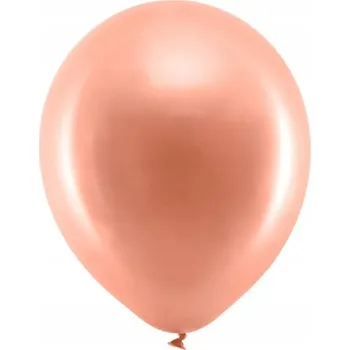Balónek Balónky Rainbow 30 cm metalizované, růžové zlato, 10 ks