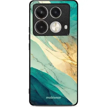 Pouzdro na mobilní telefon Lesklý kryt Mobiwear Glossy - Infinix Note 40 - G024G - Zlatavý a zelenkavý mramor (Prémiové lesklé pouzdro, obal, kryt Mobiwear Glossy na mobil Infinix Note 40 - G024G - Zlatavý a zelenkavý mramor, materiál Plast + TPU silikon - krytí po všech stranách,)