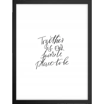 Obraz Obraz plakát v černém rámu do obýváku 30x40 typografie plakáty na zeď