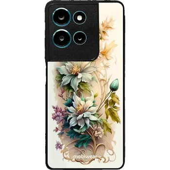 Pouzdro na mobilní telefon Lesklý kryt Mobiwear Glossy - Motorola Moto G75 5G - G014G Krémové květy (Prémiové lesklé pouzdro, obal, kryt Mobiwear Glossy na mobil Motorola Moto G75 5G - G014G Krémové květy, materiál Plast + TPU silikon - krytí po všech stranách, neošoupatelný potisk