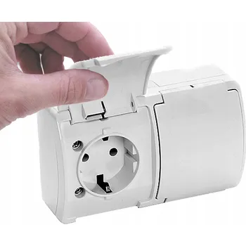 Elektrická zásuvka Elektrická Zásuvka hermetická Viplast bílá
