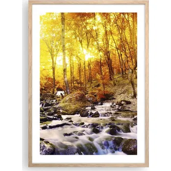 Obraz Plakát v rámu světlý dub do obývacího pokoje ložnice 50x70 krajina obraz