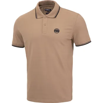 Pánská móda PitBull West Coast - pánské triko POLO STRIPES hnědé S