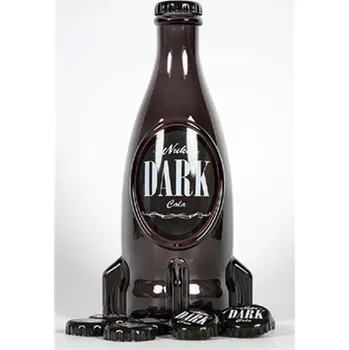 Láhev Fallout Nuka-Cola Dark skleněná černá láhev a uzávěry