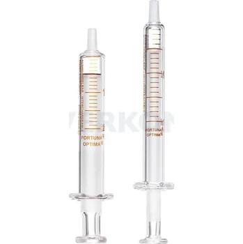 Injekční stříkačka Stříkačka skleněná se skleněným pístem, Objem [ml]: 1, Dělení [ml]: 0,05, Zakončení: Skleněné, typ Luer