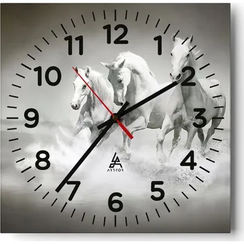 Hodiny Kuchyňské nástěnné hodiny 30x30 Zvířata Skleněné hodiny do obýváku Moderní Tiché