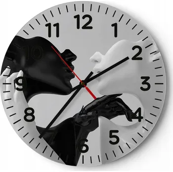 Hodiny Nástěnné hodiny ARTTOR skleněné kulatý 30 cm moderní tiché