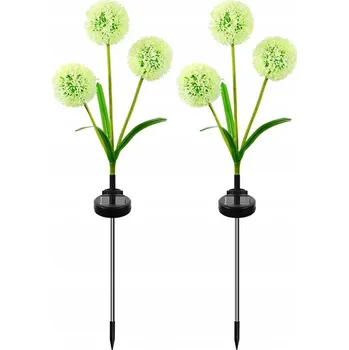 Venkovní osvětlení 2x OGRODOWA SOLÁRNÍ LAMPA LED WBIJANA KVĚT ČESNEK