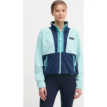 Pánská móda Fleecová mikina Columbia Backbowl II FZ Fleece tyrkysová barva, 2092163 60X, vel. XS
