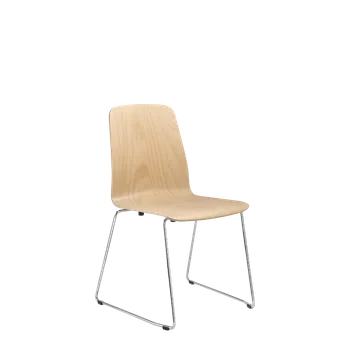 Jednací židle Skořepinová židle SUNRISE 150-Q-N4 (drátěná kovová kostra chrom, buková překližka, stohovatelná)