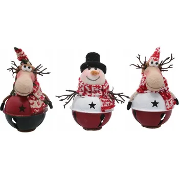 Vánoční dekorace VÁNOČNÍ DEKORACE STOJÍCÍ SNĚHULÁK / SOB 10 x 9 x 19 CM